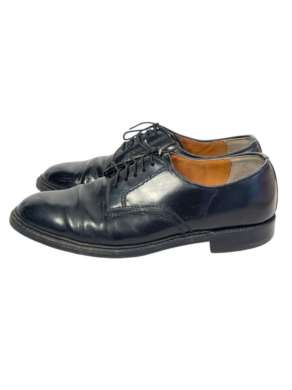 Vintage Regal Imperial Grade Black Leather Derby Shoes 270E US 9 Japan